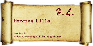 Herczeg Lilla névjegykártya